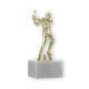 Pokal Kunststofffigur Golf Herren gold auf weißem Marmorsockel 18,0cm