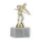 Pokal Kunststofffigur Billardspieler gold auf weißem Marmorsockel 14,0cm