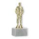 Trophy plastic figure Judo men gold on white marble base 17,0cm