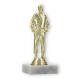Pokal Kunststofffigur Judo Herren gold auf weißem Marmorsockel 15,0cm