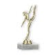 Pokal Kunststofffigur modernes Tanzen gold auf weißem Marmorsockel 16,6cm