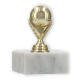 Trophy plastic figure soccer gold on white marble base 9.6cm