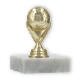 Trophy plastic figure soccer gold on white marble base 8,6cm