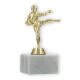 Pokal Kunststofffigur Karate Herren gold auf weißem Marmorsockel 14,4cm