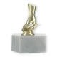 Trophy plastic figure skate gold on white marble base 11,4cm