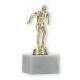 Trophy plastic figure swimmer gold on white marble base 14,6cm