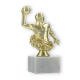 Pokal Kunststofffigur Wasserballer gold auf weißem Marmorsockel 16,3cm