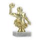 Pokal Kunststofffigur Wasserballer gold auf weißem Marmorsockel 14,3cm