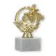 Pokal Kunststofffigur Quad im Kranz gold auf weißem Marmorsockel 14,6cm