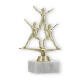 Trophy plastic figure cheerleader pyramid gold on white marble base 17,3cm