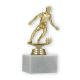 Pokal Kunststofffigur Fußball Herren gold auf weißem Marmorsockel 15,2cm