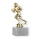 Trophy plastic figure football runner gold on white marble base 16,5cm