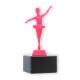 Pokal Kunststofffigur Ballerina pink auf schwarzem Marmorsockel 15,4cm