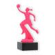 Pokal Kunststofffigur Basketballspielerin pink auf schwarzem Marmorsockel 17,5cm
