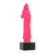 Pokal Kunststofffigur Schönheitskönigin pink auf schwarzem Marmorsockel 24,7cm