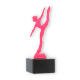 Pokal Kunststofffigur modernes Tanzen pink auf schwarzem Marmorsockel 18,6cm
