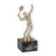 Trophy plastic figure badminton male gold on black marble base 18,5cm LE