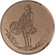 Aluminum emblem embossed bronze 25mm - weightlifting