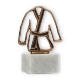 Trofeo contorno figura kimono oro viejo sobre base mármol blanco 14.2cm