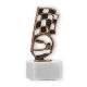 Coppa contorno motorsport oro antico su base di marmo bianco 16,4 cm