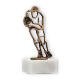 Trophy contour figure Rugby old gold on white marble base 15.3cm