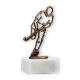 Trophy contour figure field hockey old gold on white marble base 14.5cm