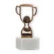 Coppa Contour Figura Trofeo oro antico su base di marmo bianco 16,1 cm