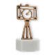 Trophy contour figure camera old gold on white marble base 16,5cm