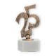 Trophy contour figure silver wedding old gold on white marble base 17,2cm