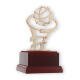 Trophy Zamak figure Modern Basketball gold and white on mahogany wooden base 18,2cm