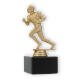 Pokal Kunststofffigur Football Läufer goldmetallic auf schwarzem Marmorsockel 16,5cm