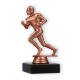 Trophy plastic figure football runner bronze on black marble base 14,5cm