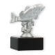 Trophy plastic figure perch silver metallic on black marble base 11,0cm
