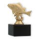 Trophy plastic figure perch gold metallic on black marble base 11,8cm