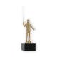 Trophy plastic figure Baitcaster gold metallic on black marble base 27,0cm