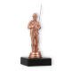 Trophy plastic figure angler bronze on black marble base 15,8cm