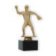 Trophy plastic figure softball player gold metallic on black marble base 18,3cm