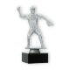 Coupe Figurine en plastique Joueur de softball argent métallique sur socle en marbre noir 17,3cm