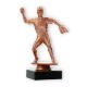 Pokal Kunststofffigur Softballspieler bronze auf schwarzem Marmorsockel 16,3cm