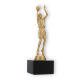 Trophy plastic figure basketball player gold metallic on black marble base 20.3cm