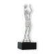 Trophy plastic figure basketball player silver metallic on black marble base 19,3cm