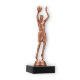 Pokal Kunststofffigur Basketballerin bronze auf schwarzem Marmorsockel 18,3cm