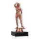 Pokal Kunststofffigur Bodybuilderin bronze auf schwarzem Marmorsockel 15,3cm