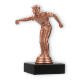 Trophy plastic figure Petanque men bronze on black marble base 13,5cm