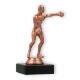 Trophy plastic figure boxer bronze on black marble base 14,3cm