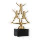 Pokal Kunststofffigur Cheerleader Pyramide goldmetallic auf schwarzem Marmorsockel 18,3cm