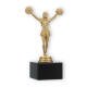 Trophy plastic figure cheerleader dance gold metallic on black marble base 17,3cm