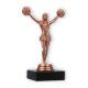 Trophy plastic figure cheerleader dance bronze on black marble base 15,3cm