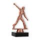 Trophy plastic figure cricket thrower bronze on black marble base 15,5cm