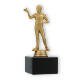 Trophy plastic figure dart player gold metallic on black marble base 16.4cm